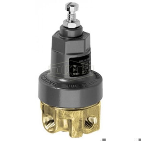 Dixon Norgren by 1 Series Relieving Cylinder Gas Regulator without Gauge, 1/4 in PTF, 10 SCFM Flow Rate R83-200R